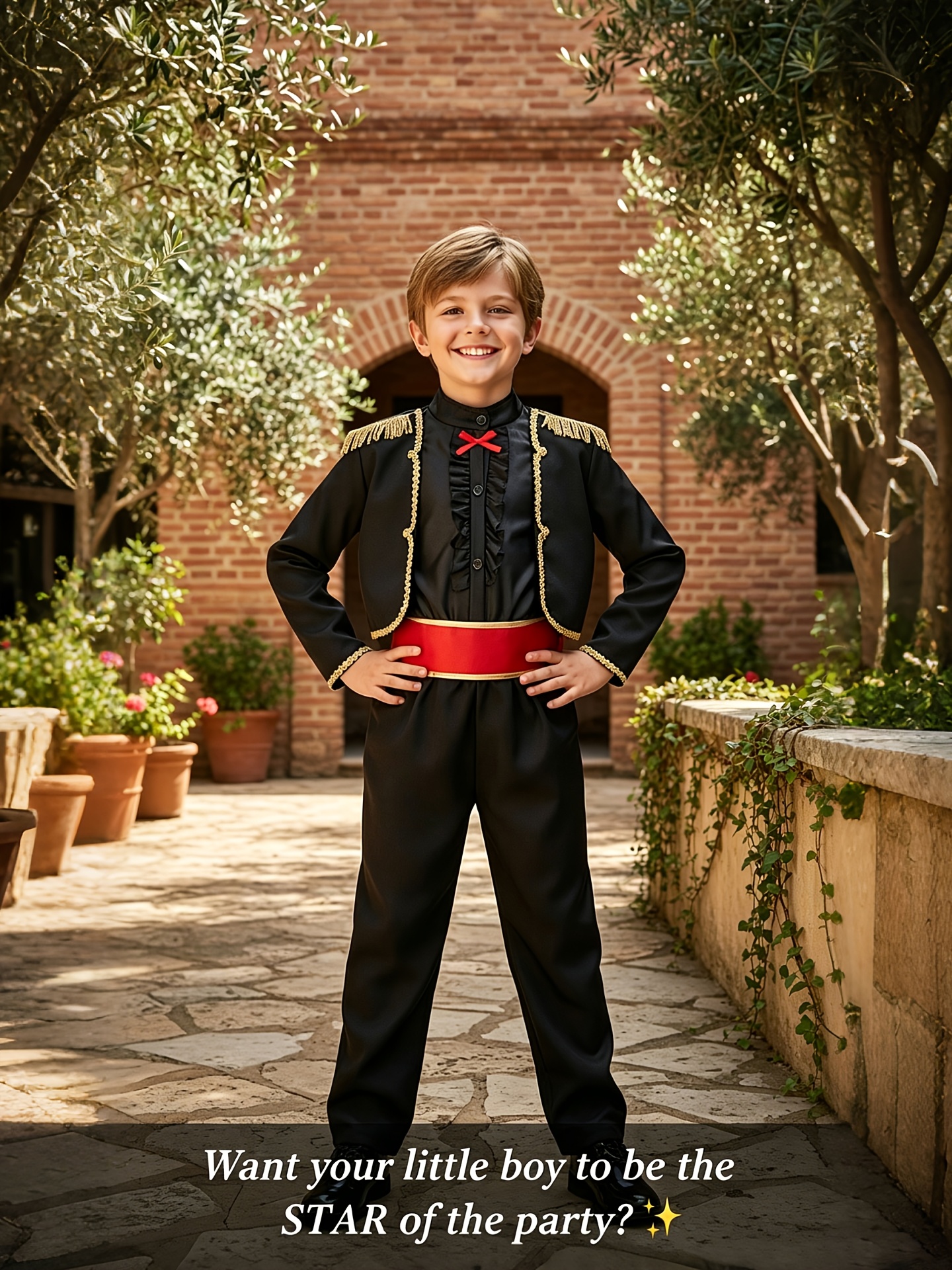 Spanish Matador Flamenco Dance 3pc Costume Set